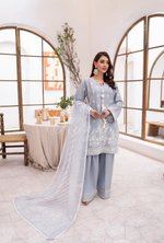 Farshi Shalwar with Embroidered Karma CollectionDOVE GREY SKU:KC-1476