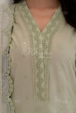 Afsana By KARMA COLLECTION (1386) Glacial GreenChikankari Edit Latest Volume Causal 3 piece Suit