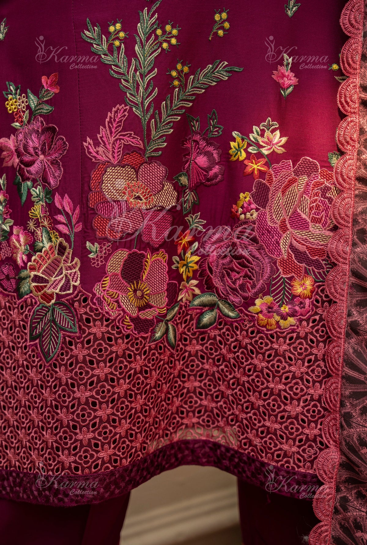 Karma CollectionWinter 2024 Aangan II -1409| BERRY MAROON