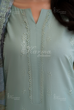 Afsana By KARMA COLLECTION (1394) Mint Blue Chikankari Edit Latest Volume 2