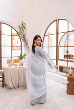Farshi Shalwar with Embroidered Karma CollectionDOVE GREY SKU:KC-1476