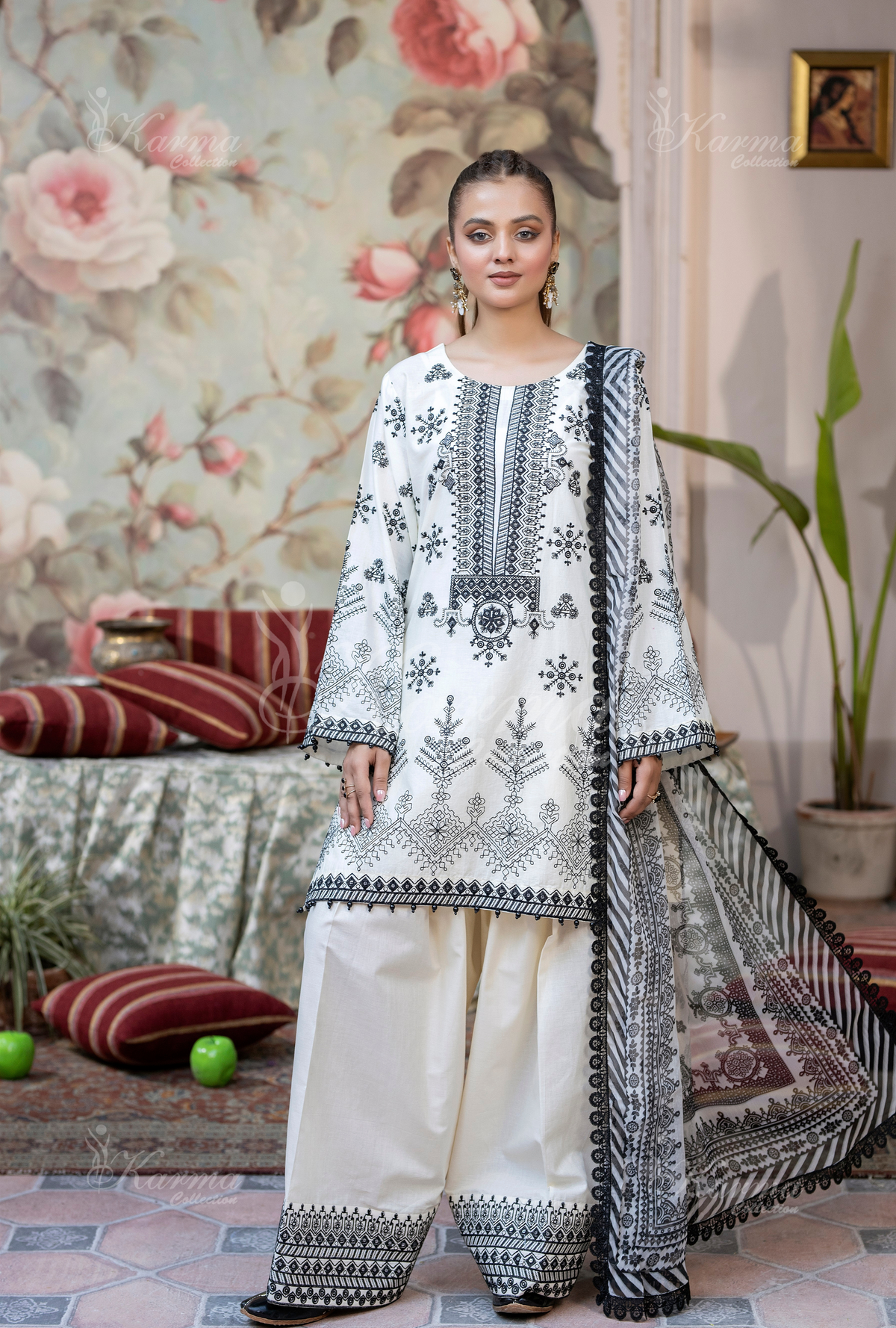 Karma Collection PURE WHITE KC-1453- Eid Colletion