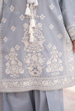 Farshi Shalwar with Embroidered Karma CollectionDOVE GREY SKU:KC-1476