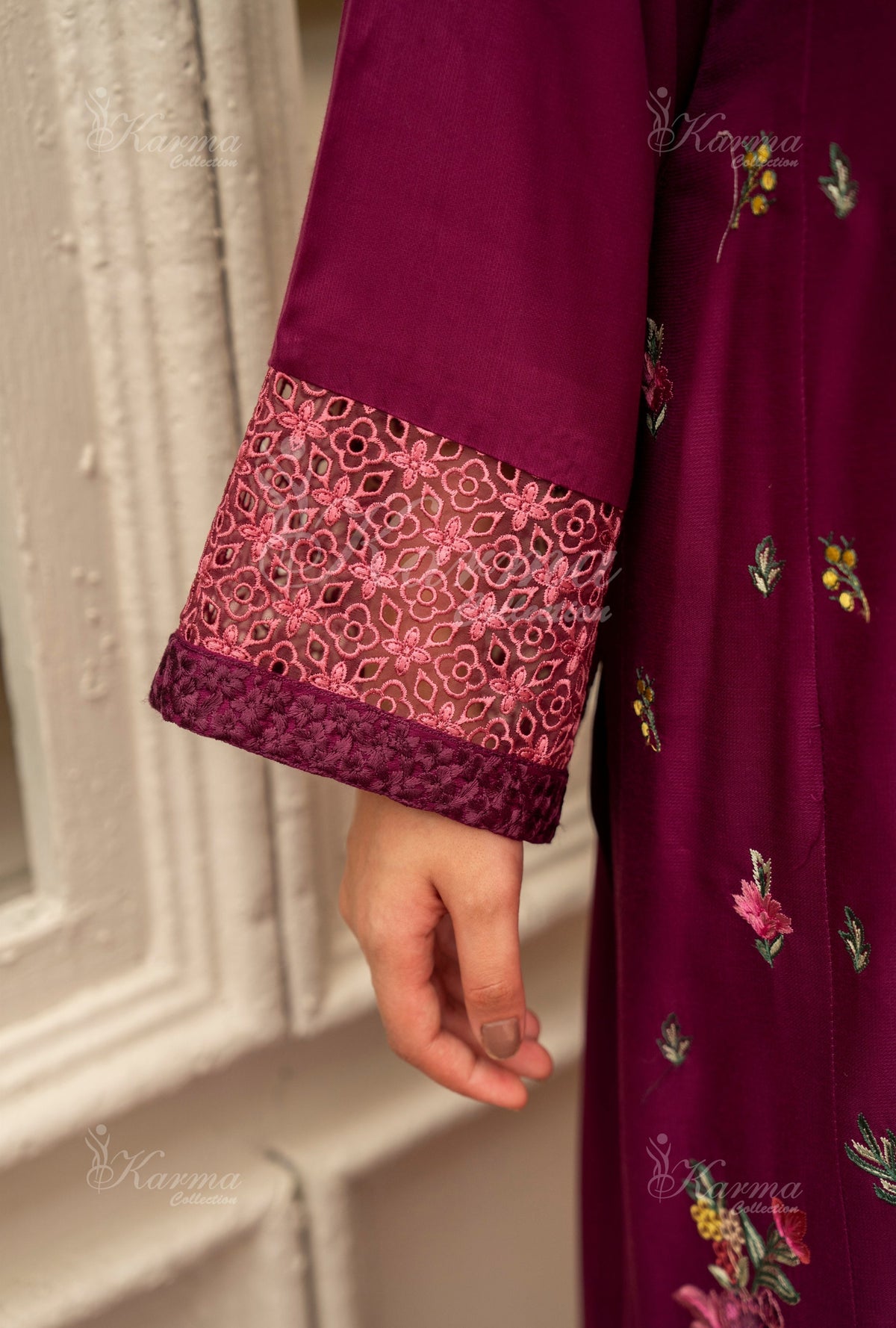 Karma CollectionWinter 2024 Aangan II -1409| BERRY MAROON