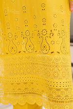 Afsana By KARMA COLLECTION (1385) Flaxen Mustard Chikankari Edit Latest Volume Causal 3 piece Suit