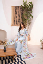Farshi Shalwar with Embroidered Karma CollectionPOWDER BLUE SKU:KC-1480