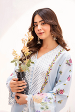 Farshi Shalwar with Embroidered Karma CollectionPOWDER BLUE SKU:KC-1480