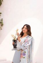 Farshi Shalwar with Embroidered Karma CollectionPOWDER BLUE SKU:KC-1480