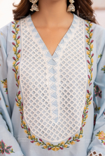Farshi Shalwar with Embroidered Karma CollectionPOWDER BLUE SKU:KC-1480