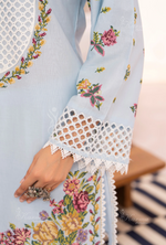 Farshi Shalwar with Embroidered Karma CollectionPOWDER BLUE SKU:KC-1480