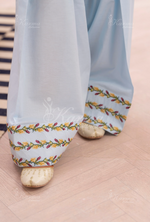 Farshi Shalwar with Embroidered Karma CollectionPOWDER BLUE SKU:KC-1480