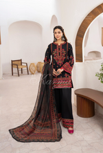 Farshi Shalwar with Embroidered Karma CollectionCHARCOAL LUXE SKU:KC-1477