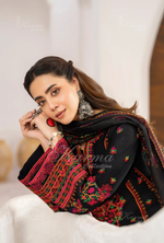 Farshi Shalwar with Embroidered Karma CollectionCHARCOAL LUXE SKU:KC-1477