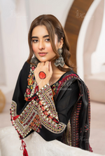 Farshi Shalwar with Embroidered Karma CollectionONYX NOIR SKU:KC-1479