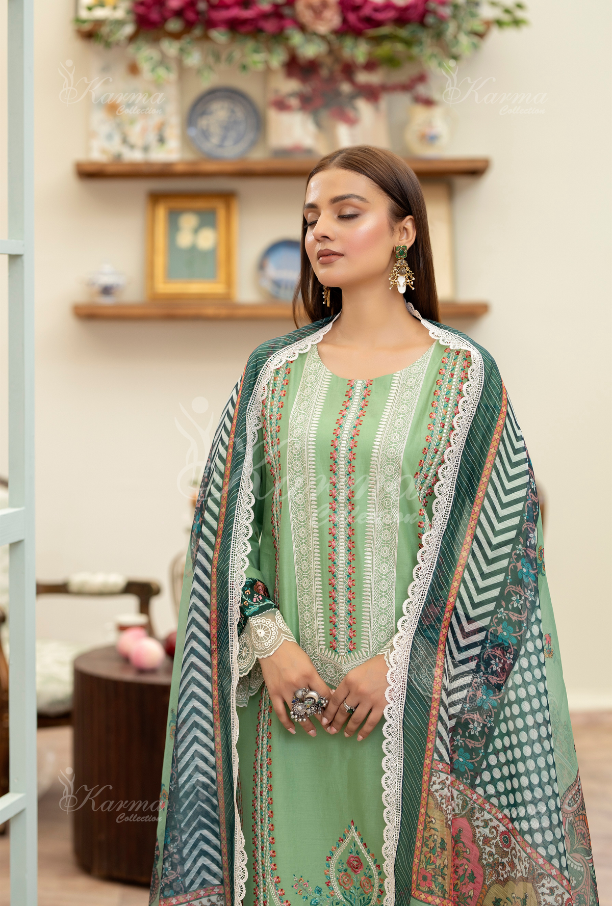 Karma Collection MINT BLUE KC-1448- Eid Colletion