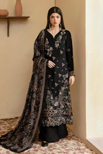 Reet By Ramsha - Three piece embroidered karandi suits with embroidered karandi shawls stitched & embellished | Original Ramsha Karandi Collection 2024 | R-1205