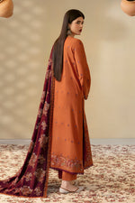 Reet By Ramsha - Three piece embroidered karandi suits with embroidered karandi shawls stitched & embellished | Original Ramsha Karandi Collection 2024 | R-1208