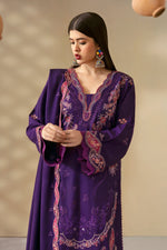 Reet By Ramsha - Three piece embroidered karandi suits with embroidered karandi shawls stitched & embellished | Original Ramsha Karandi Collection 2024 | R-1203
