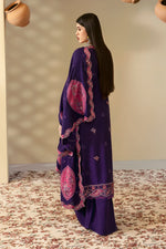 Reet By Ramsha - Three piece embroidered karandi suits with embroidered karandi shawls stitched & embellished | Original Ramsha Karandi Collection 2024 | R-1203
