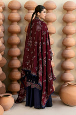 Reet By Ramsha - Three piece embroidered karandi suits with embroidered karandi shawls stitched & embellished | Original Ramsha Karandi Collection 2024 | R-1202