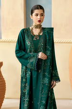 Reet By Ramsha - Three piece embroidered karandi suits with embroidered karandi shawls stitched & embellished | Original Ramsha Karandi Collection 2024 | R-1201