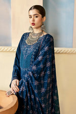 Reet By Ramsha - Three piece embroidered karandi suits with embroidered karandi shawls stitched & embellished | Original Ramsha Karandi Collection 2024 | R-1210