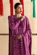 Reet By Ramsha - Three piece embroidered karandi suits with embroidered karandi shawls stitched & embellished | Original Ramsha Karandi Collection 2024 | R-1207