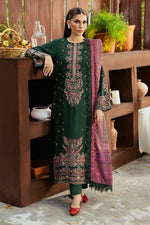 Reet By Ramsha - Three piece embroidered karandi suits with embroidered karandi shawls stitched & embellished | Original Ramsha Karandi Collection 2024 | R-1108