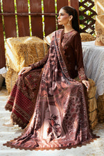 Reet By Ramsha - Three piece embroidered karandi suits with embroidered karandi shawls stitched & embellished | Original Ramsha Karandi Collection 2024 | R-1103