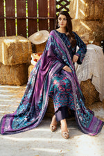 Reet By Ramsha - Three piece embroidered karandi suits with embroidered karandi shawls stitched & embellished | Original Ramsha Karandi Collection 2024 | R-1110