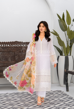 Afsana By KARMA COLLECTION (1392) WhiteChikankari Edit Latest Volume Causal 3 piece Suit