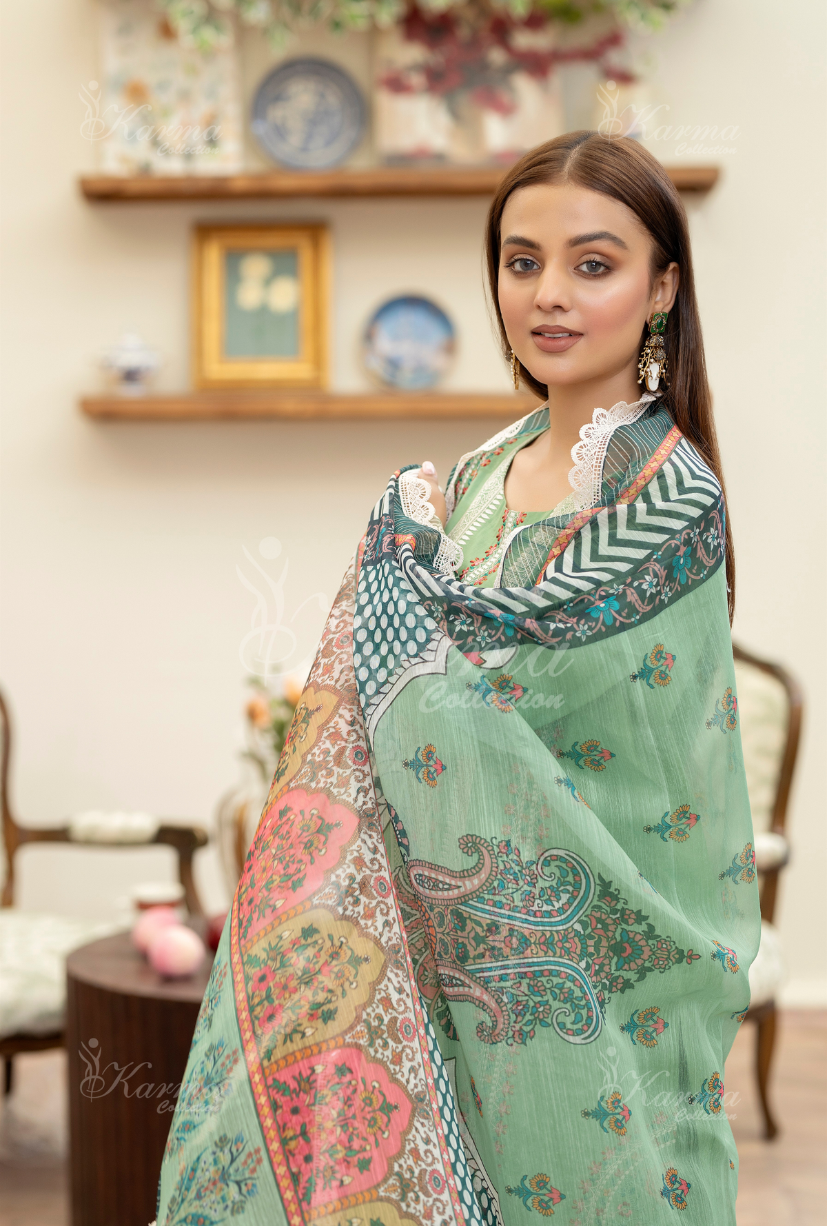Karma Collection MINT BLUE KC-1448- Eid Colletion