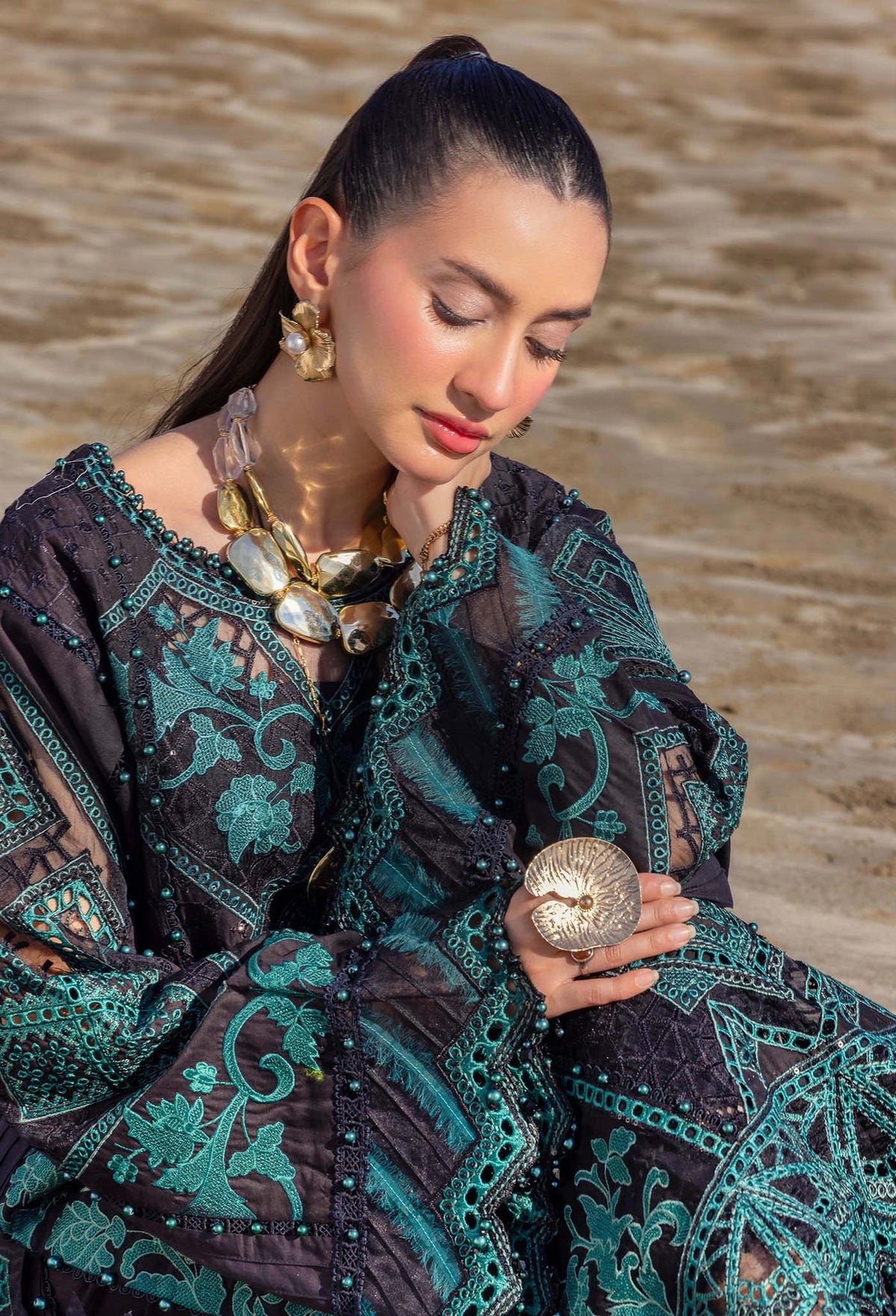 Eid Luxury Lawn | LASSERKARI By Adan's Libas | 03347