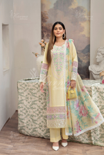 Karma Collection PASTEL YELLOW KC-1451- Eid Colletion