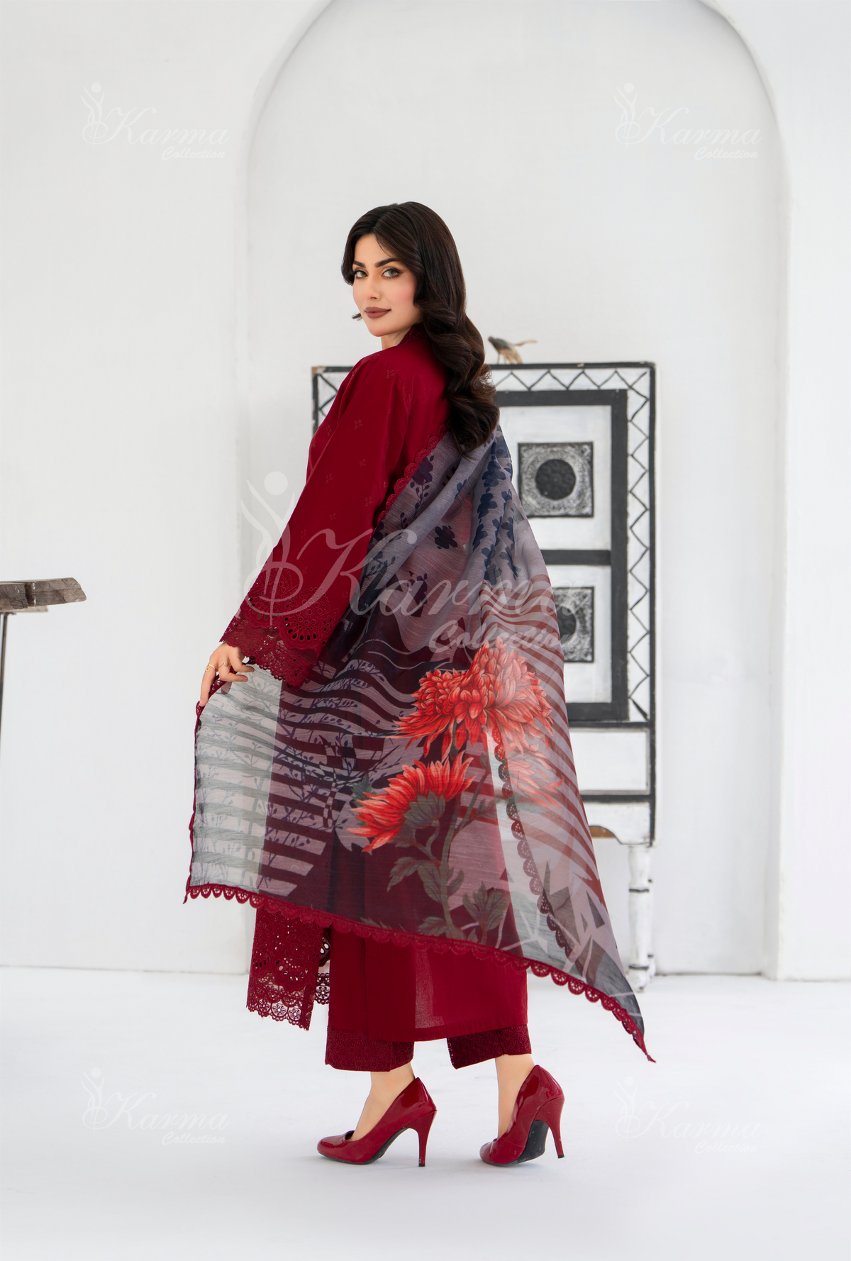 Afsana By KARMA COLLECTION (1393) Rose Chikankari Edit Latest Volume 2