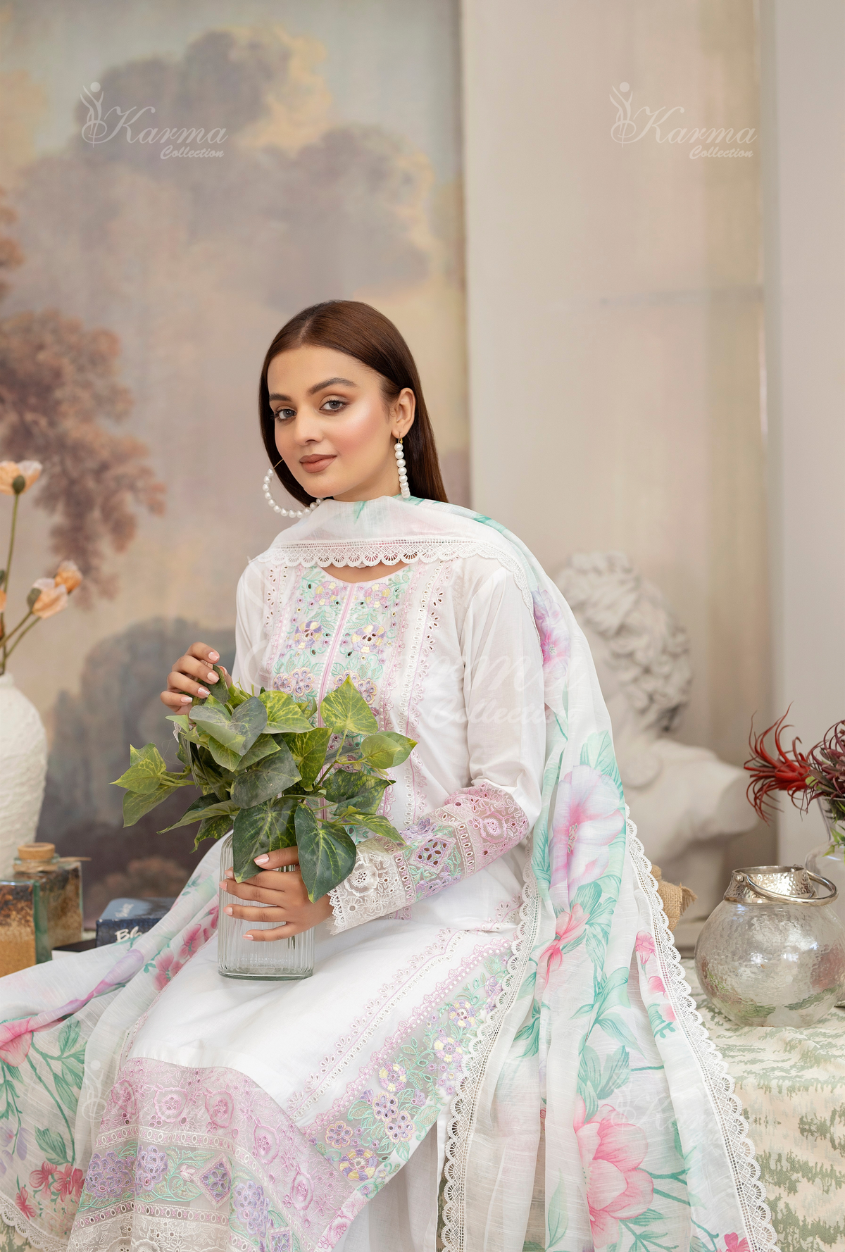 Karma Collection CHALK WHITE KC-1451- Eid Colletion