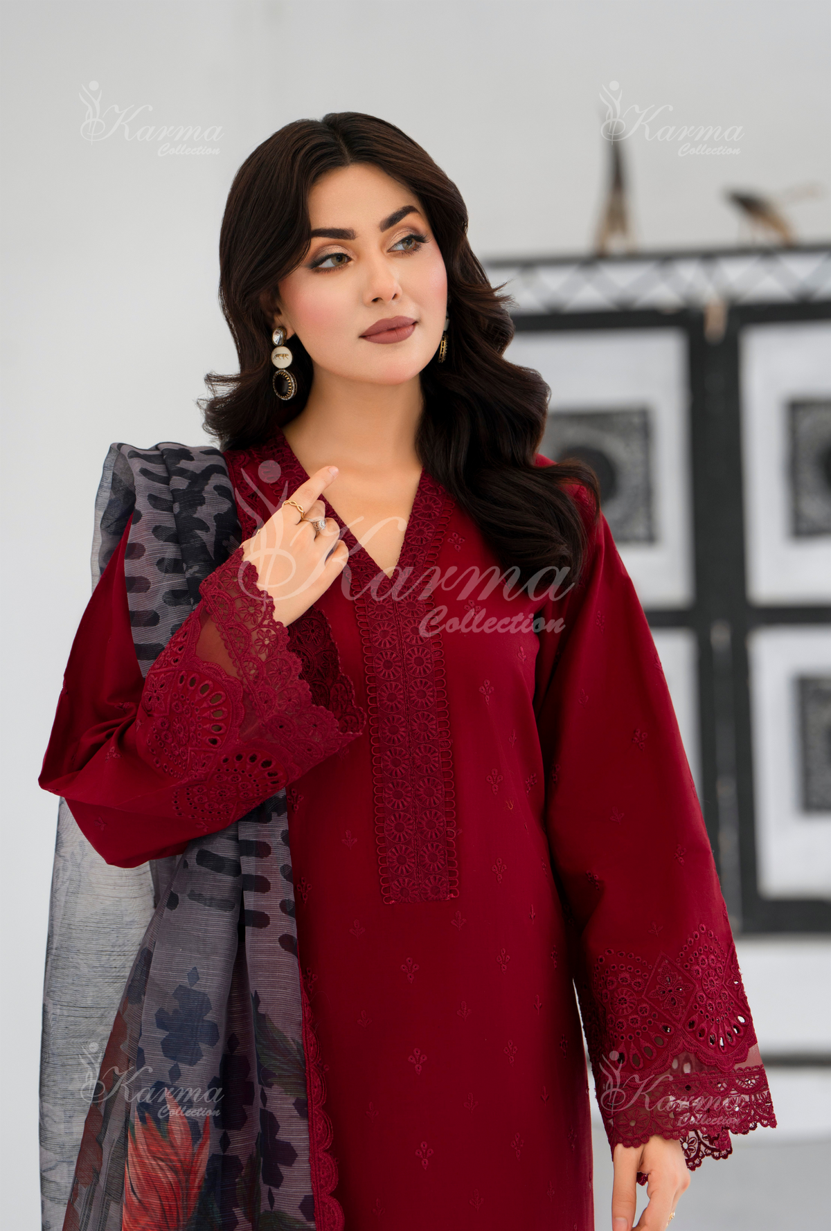 Afsana By KARMA COLLECTION (1393) Rose Chikankari Edit Latest Volume 2