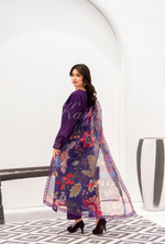 Afsana By KARMA COLLECTION (1391) Plum Chikankari Edit Latest Volume Causal 3 piece Suit