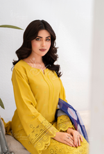 Afsana By KARMA COLLECTION (1385) Flaxen Mustard Chikankari Edit Latest Volume Causal 3 piece Suit