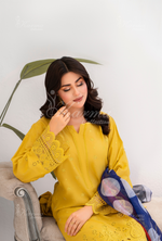 Afsana By KARMA COLLECTION (1385) Flaxen Mustard Chikankari Edit Latest Volume Causal 3 piece Suit