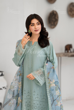 Afsana By KARMA COLLECTION (1394) Mint Blue Chikankari Edit Latest Volume 2