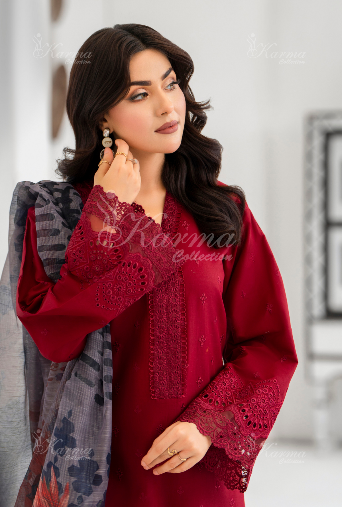 Afsana By KARMA COLLECTION (1393) Rose Chikankari Edit Latest Volume 2