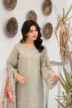 Afsana By KARMA COLLECTION (1387) Pistachio LuxuryChikankari Edit Latest Volume Causal 3 piece Suit