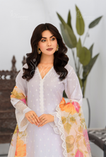 Afsana By KARMA COLLECTION (1392) WhiteChikankari Edit Latest Volume Causal 3 piece Suit