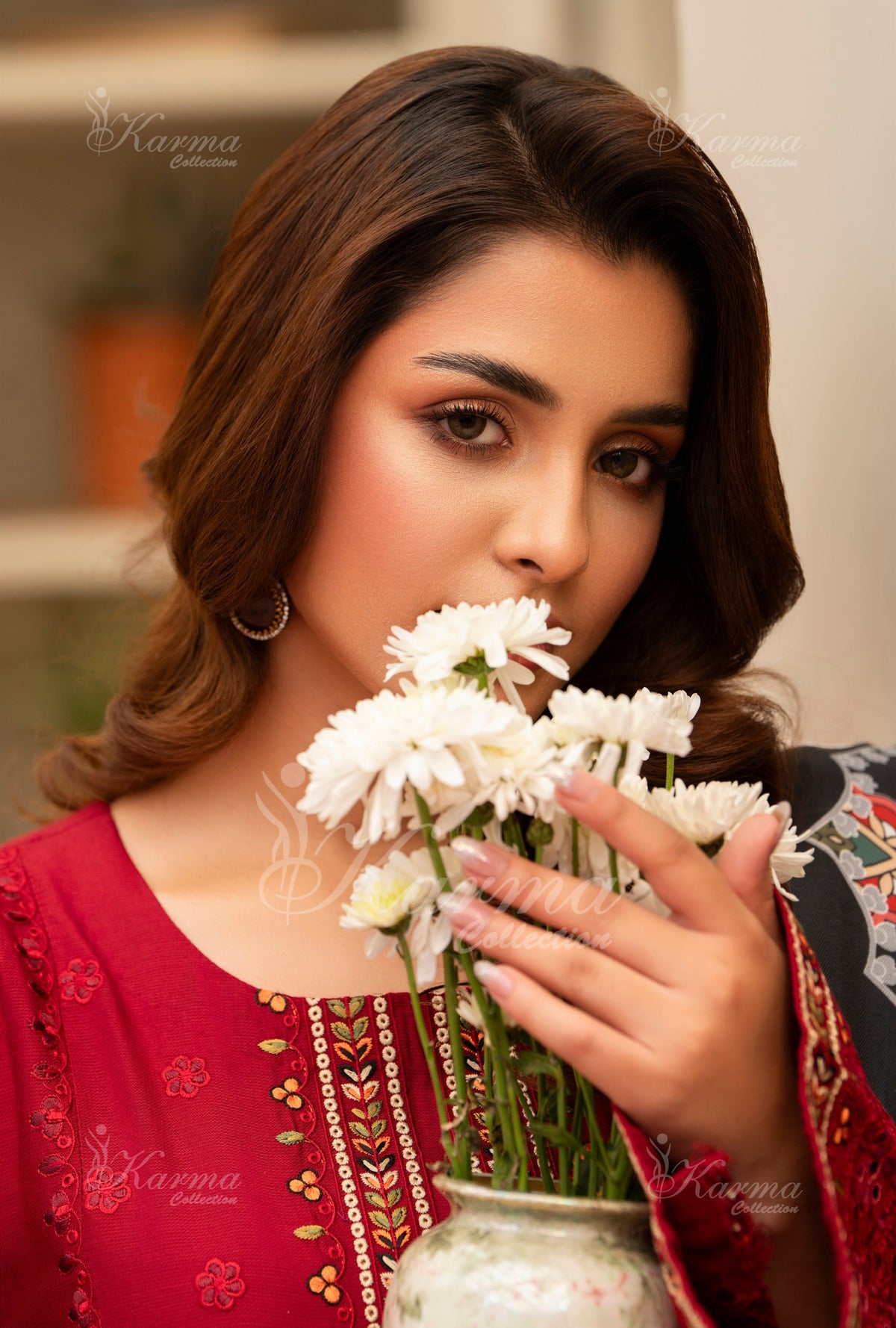 Karma Collection Winter 2024 Aangan II -1408 | CANDY RED