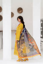 Afsana By KARMA COLLECTION (1385) Flaxen Mustard Chikankari Edit Latest Volume Causal 3 piece Suit