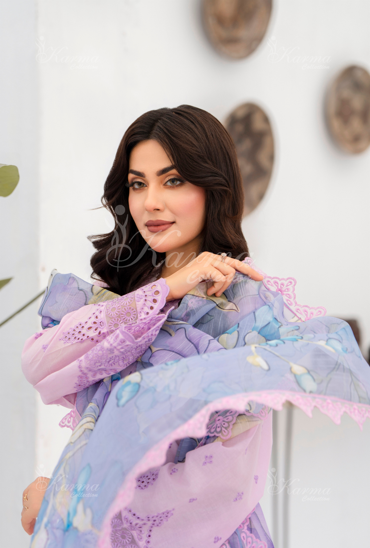 Afsana By KARMA COLLECTION (1388) Pastel PinkChikankari Edit Latest Volume Causal 3 piece Suit