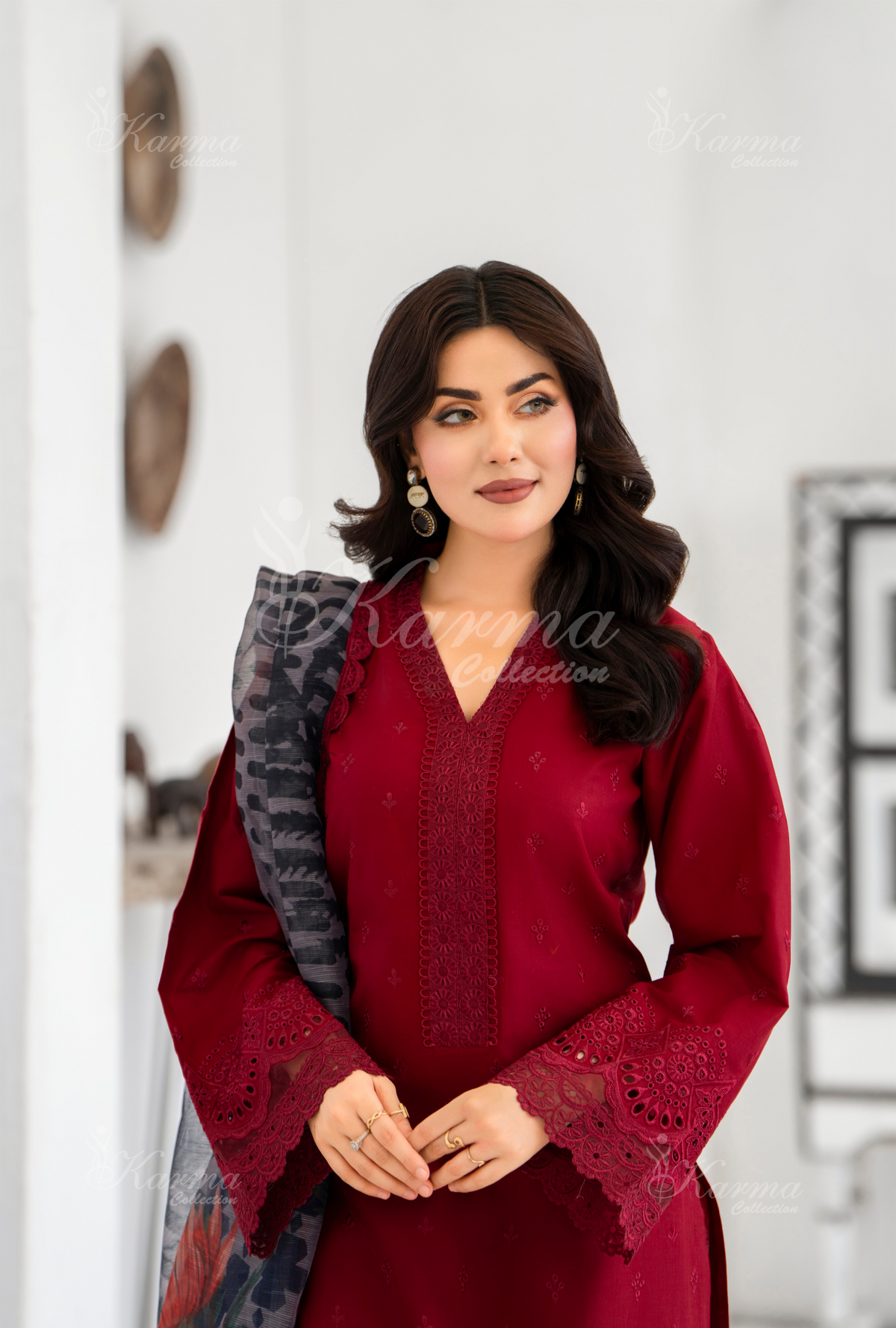 Afsana By KARMA COLLECTION (1393) Rose Chikankari Edit Latest Volume 2