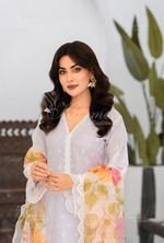 Afsana By KARMA COLLECTION (1392) WhiteChikankari Edit Latest Volume Causal 3 piece Suit