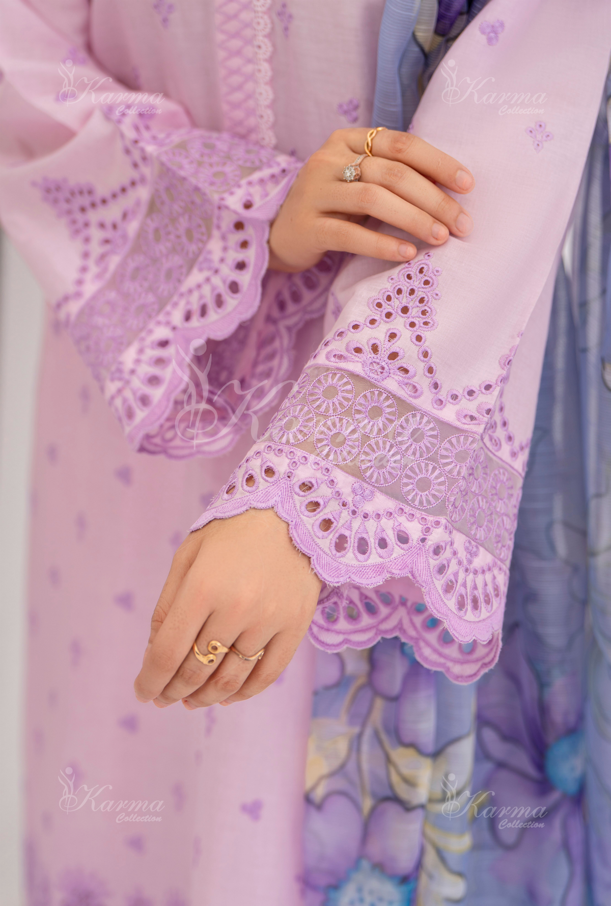 Afsana By KARMA COLLECTION (1388) Pastel PinkChikankari Edit Latest Volume Causal 3 piece Suit